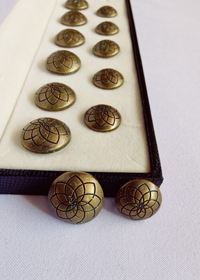 Lotus Golden Sherwani Metal Suit Buttons