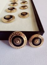 Black Golden Sherwani Metal Suit Buttons