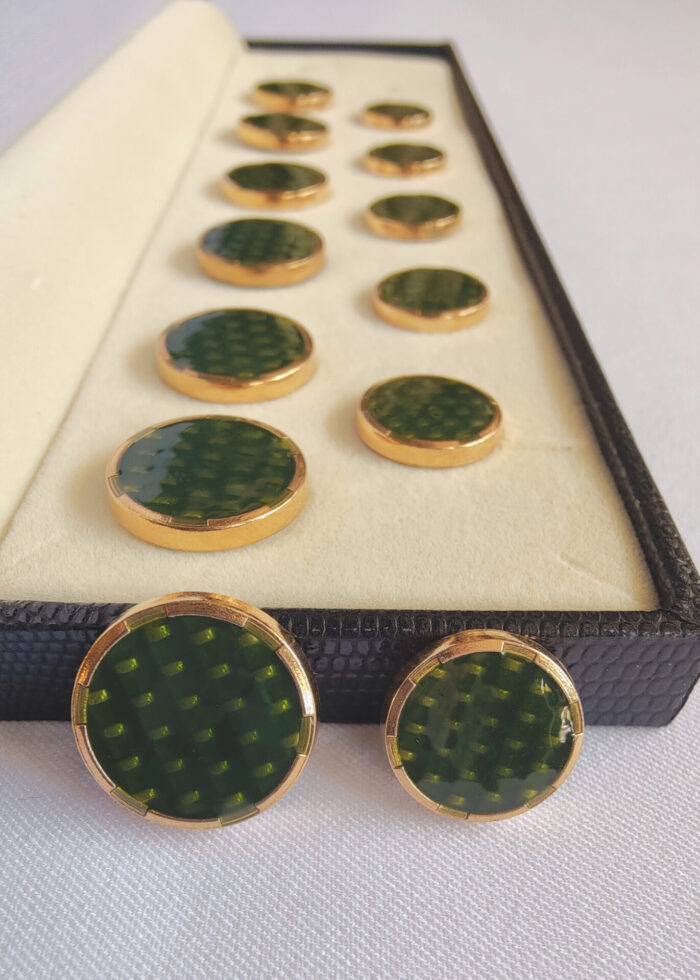 Bottle Green Subtle Sherwani Metal Suit Buttons