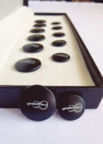 Black Guitar Metal Suit Buttons