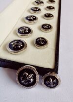 Black Silver Sherwani Metal Suit Buttons