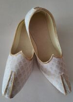 Ivory Banarasi Traditional Jutti Mojari Shoes