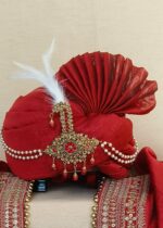 Red Maroon Royal Groom Safa Dupatta Combo