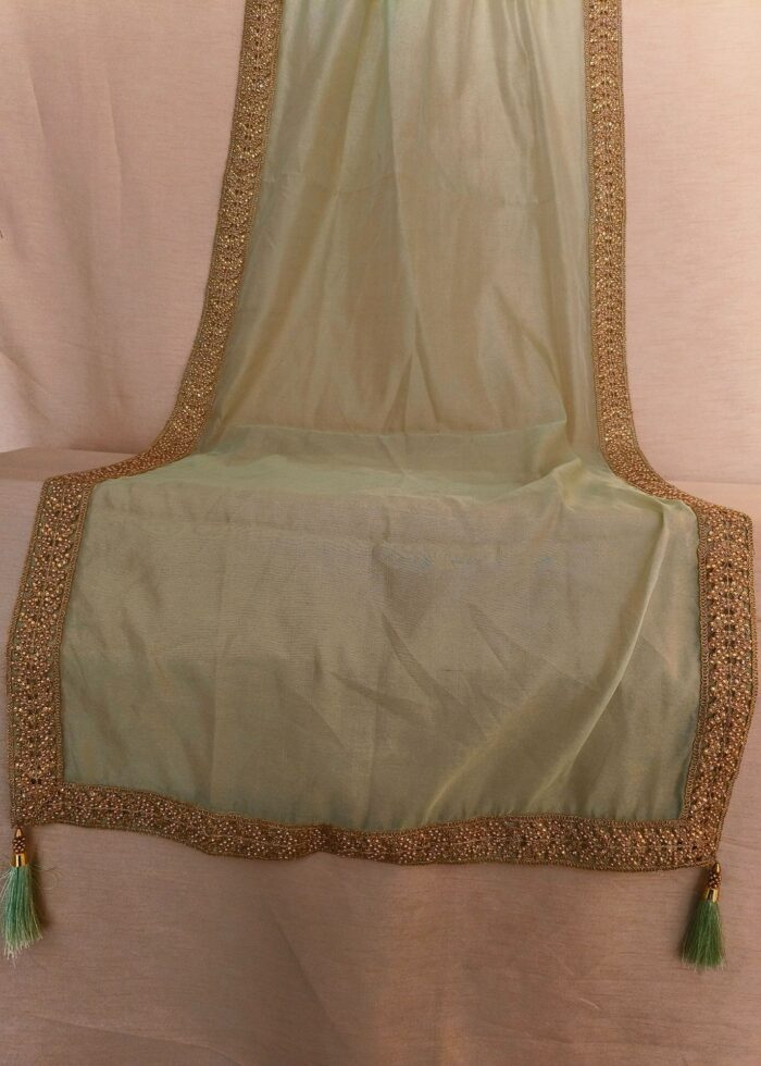 Green and Golden Classic Dupatta for Groom