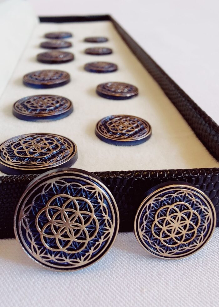 Blue Sherwani Suit Metal Buttons