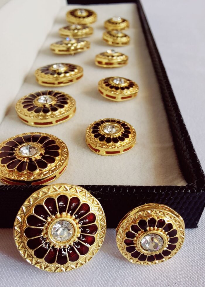 Golden Royal Sherwani Buttons