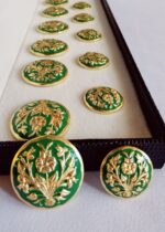 Green Meenakari Sherwani Buttons