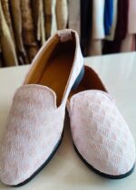 Pink Thread Embroidery Loafer Shoes for Mens