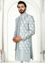 Aqua Designer Open Indo Western Set