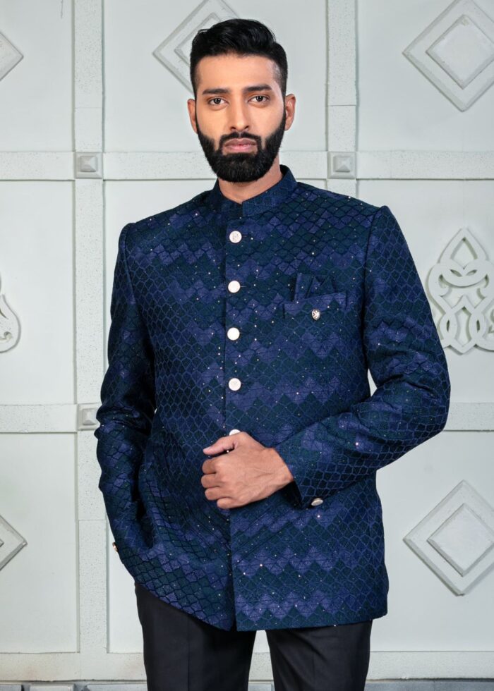 Blue Designer Jodhpuri Suit for Mens