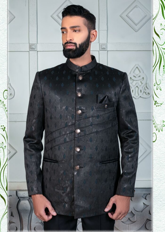 Black Designer Jodhpuri Suit for Mens