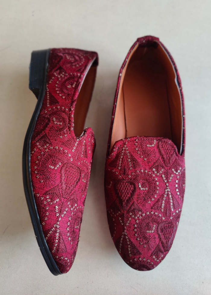 Wine Loafer Shoes for Mens